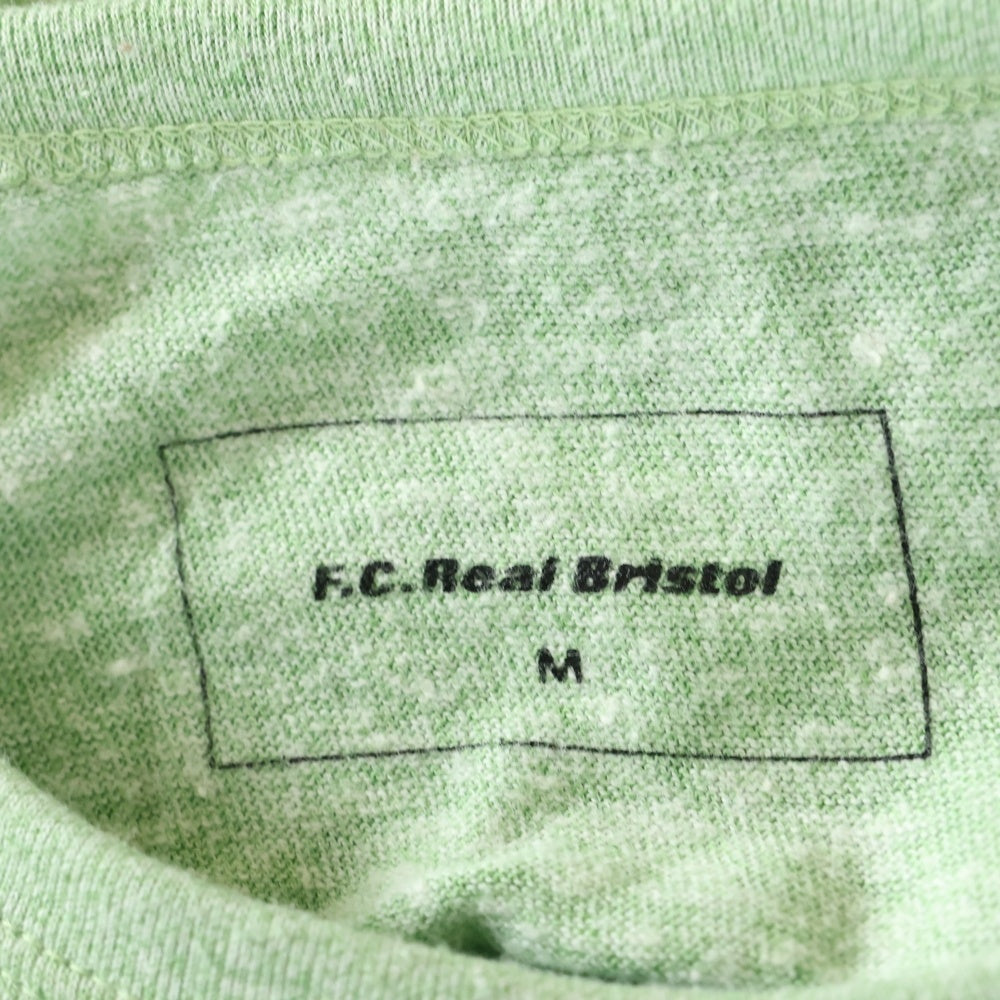 F.C.R.B./F.C.Real Bristol/FCRB(エフシーアールビー/エフシーレアルブリストル) フットボールプリント 半袖カットソー クルーネック プリントTシャツ グリーン FCRB-130014