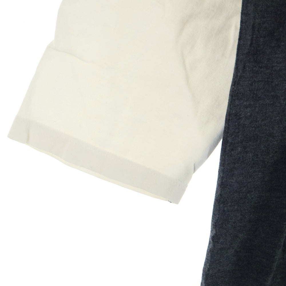 F.C.R.B./F.C.Real Bristol/FCRB(エフシーアールビー/エフシーレアルブリストル) ロゴプリント ラグラン ロングスリーブカットソー 七分丈 Tシャツ ホワイト/グレー 319031