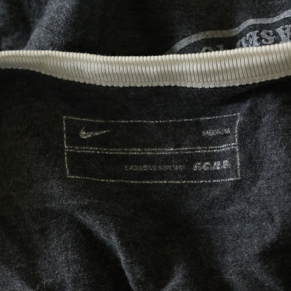 F.C.R.B./F.C.Real Bristol/FCRB(エフシーアールビー/エフシーレアルブリストル) ロゴプリント ラグラン ロングスリーブカットソー 七分丈 Tシャツ ホワイト/グレー 319031