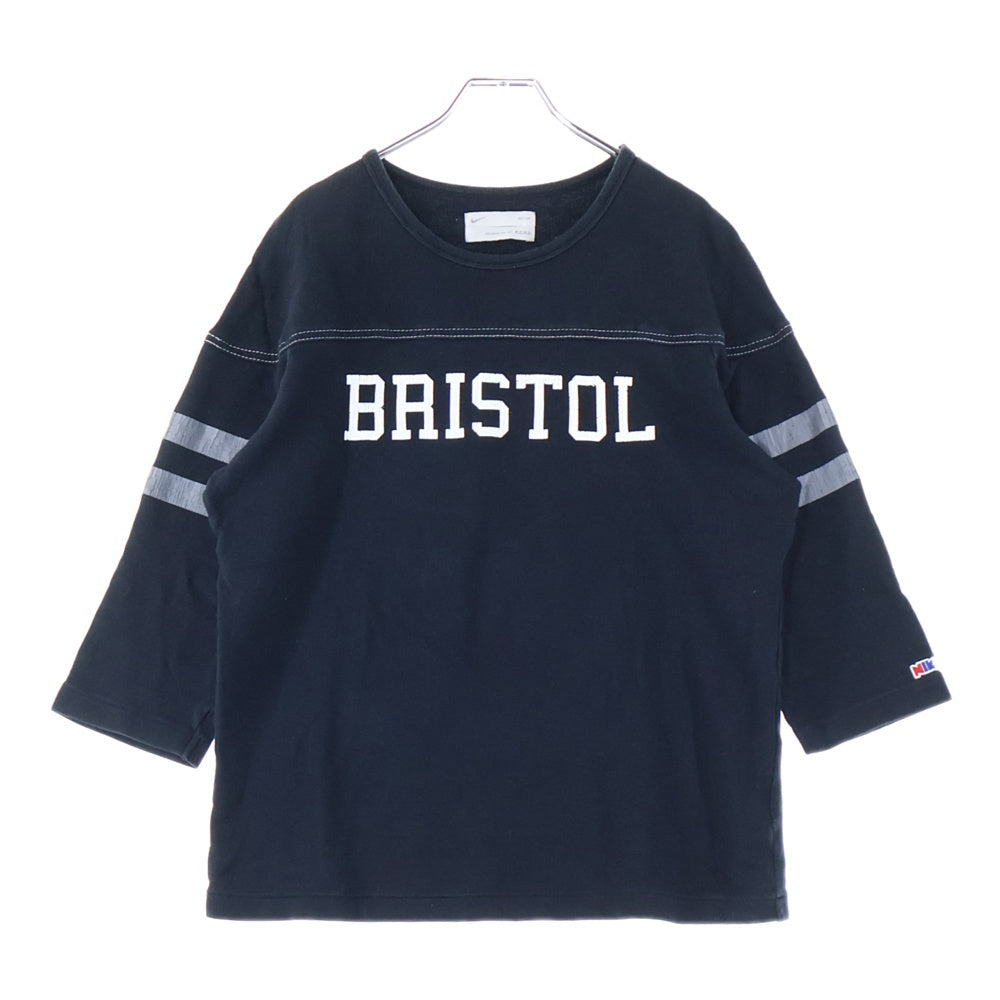 F.C.R.B./F.C.Real Bristol/FCRB(エフシーアールビー/エフシーレアルブリストル) ロゴプリント ラグラン ロングスリーブカットソー 七分丈 Tシャツ ブラック 362581