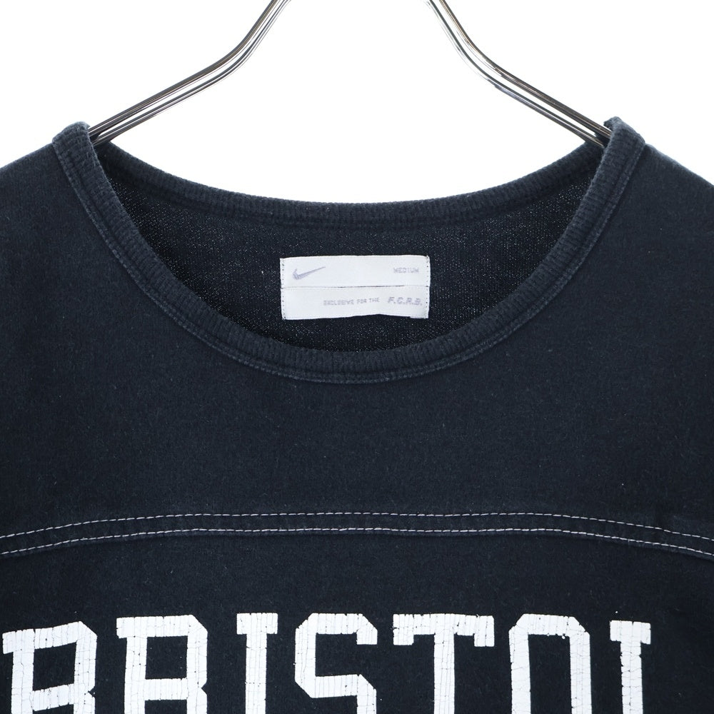 F.C.R.B./F.C.Real Bristol/FCRB(エフシーアールビー/エフシーレアルブリストル) ロゴプリント ラグラン ロングスリーブカットソー 七分丈 Tシャツ ブラック 362581