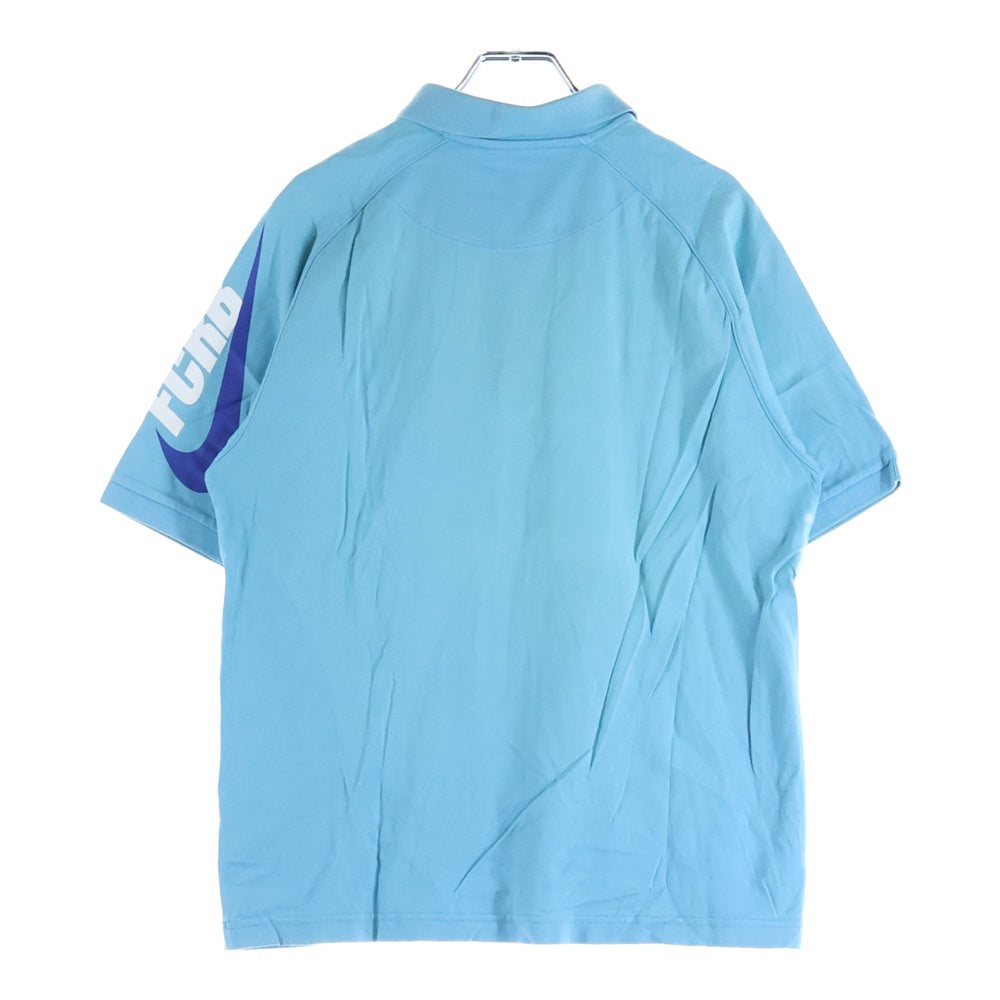 F.C.R.B./F.C.Real Bristol/FCRB(エフシーアールビー/エフシーレアルブリストル) ×NIKE ナイキ ロゴデザイン 半袖ポロシャツ ブルー 396354
