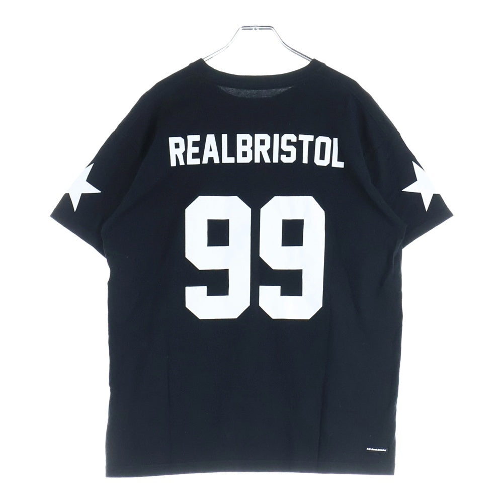 F.C.R.B./F.C.Real Bristol/FCRB(エフシーアールビー/エフシーレアルブリストル) 14AW NUMBERING TEE バックナンバリングプリントTシャツ 半袖クルーネックカットソー ブラック FCRB-145002