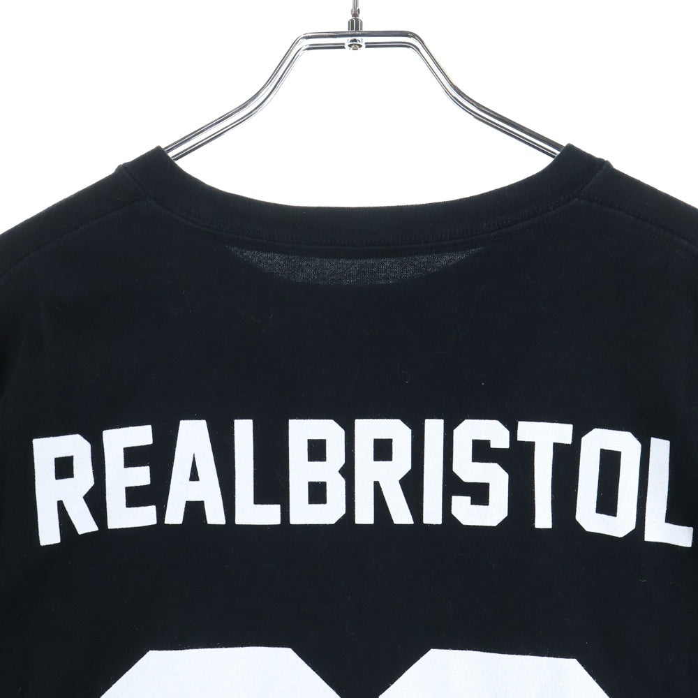 F.C.R.B./F.C.Real Bristol/FCRB(エフシーアールビー/エフシーレアルブリストル) 14AW NUMBERING TEE バックナンバリングプリントTシャツ 半袖クルーネックカットソー ブラック FCRB-145002