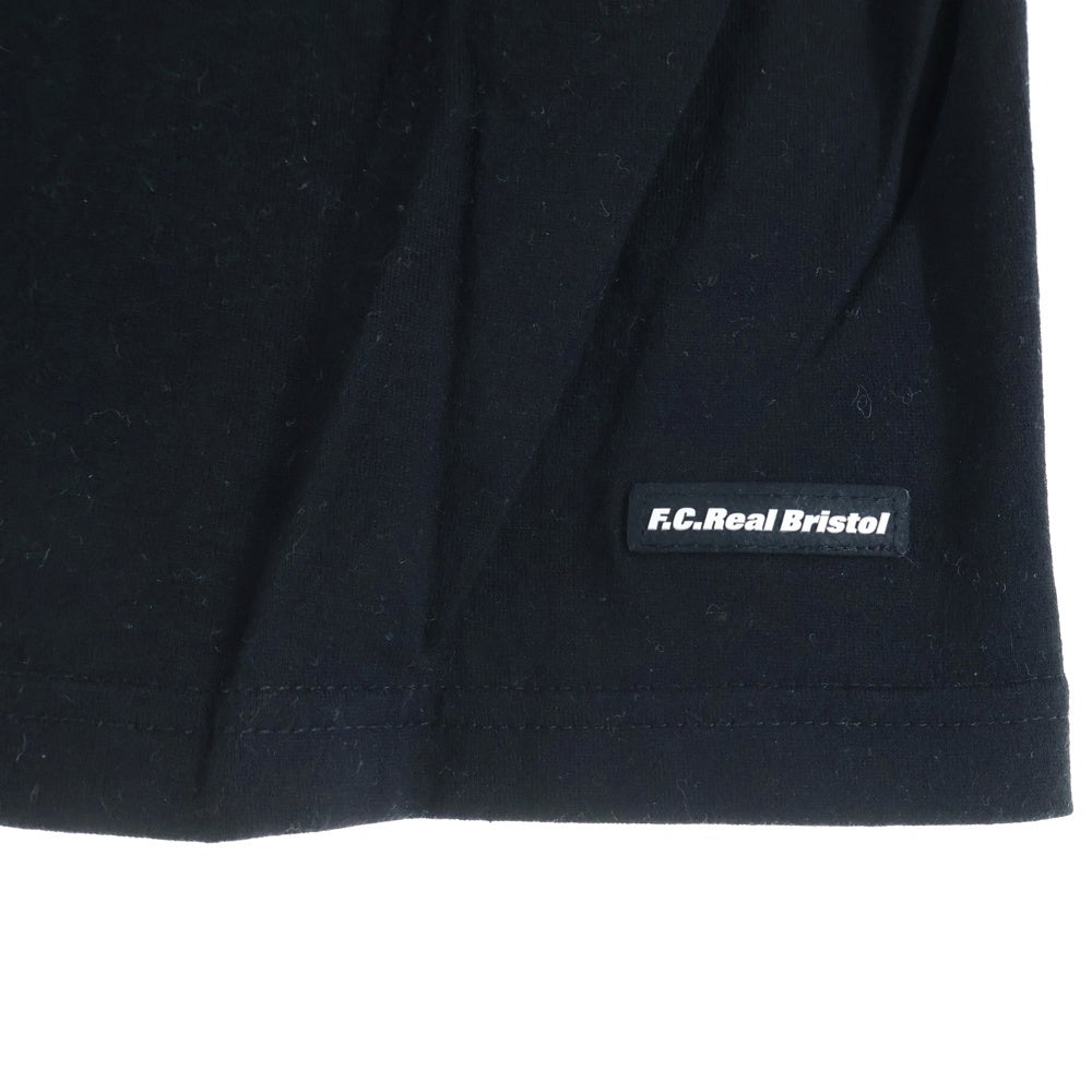 F.C.R.B./F.C.Real Bristol/FCRB(エフシーアールビー/エフシーレアルブリストル) フロントラメロゴTシャツ 半袖クルーネックカットソー ブラック FCRB-145010