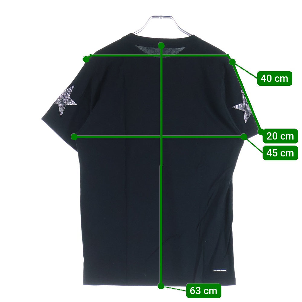 F.C.R.B./F.C.Real Bristol/FCRB(エフシーアールビー/エフシーレアルブリストル) フロントラメロゴTシャツ 半袖クルーネックカットソー ブラック FCRB-145010