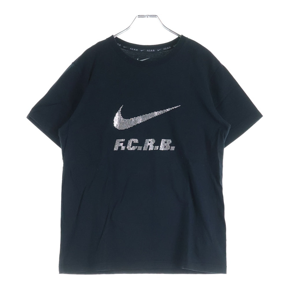 F.C.R.B./F.C.Real Bristol/FCRB(エフシーアールビー/エフシーレアルブリストル) ×NIKE 14AW ナイキ フロントラメロゴプリント 半袖クルーネックカットソー ブラック 707783-010