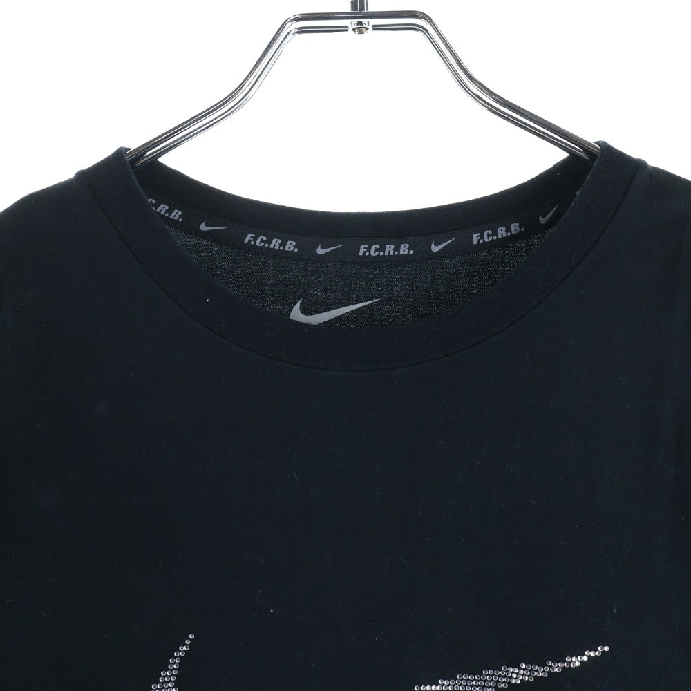 F.C.R.B./F.C.Real Bristol/FCRB(エフシーアールビー/エフシーレアルブリストル) ×NIKE 14AW ナイキ フロントラメロゴプリント 半袖クルーネックカットソー ブラック 707783-010