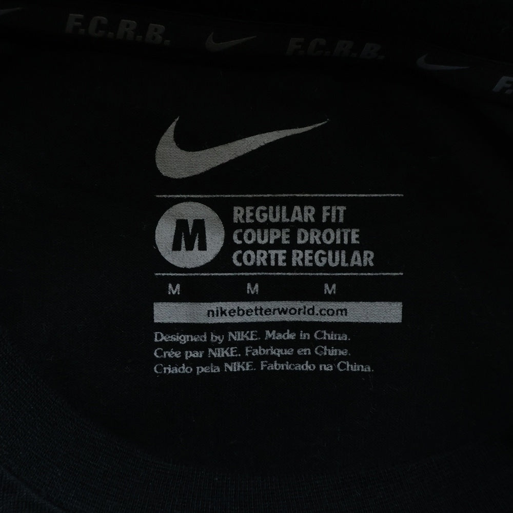 F.C.R.B./F.C.Real Bristol/FCRB(エフシーアールビー/エフシーレアルブリストル) ×NIKE 14AW ナイキ フロントラメロゴプリント 半袖クルーネックカットソー ブラック 707783-010