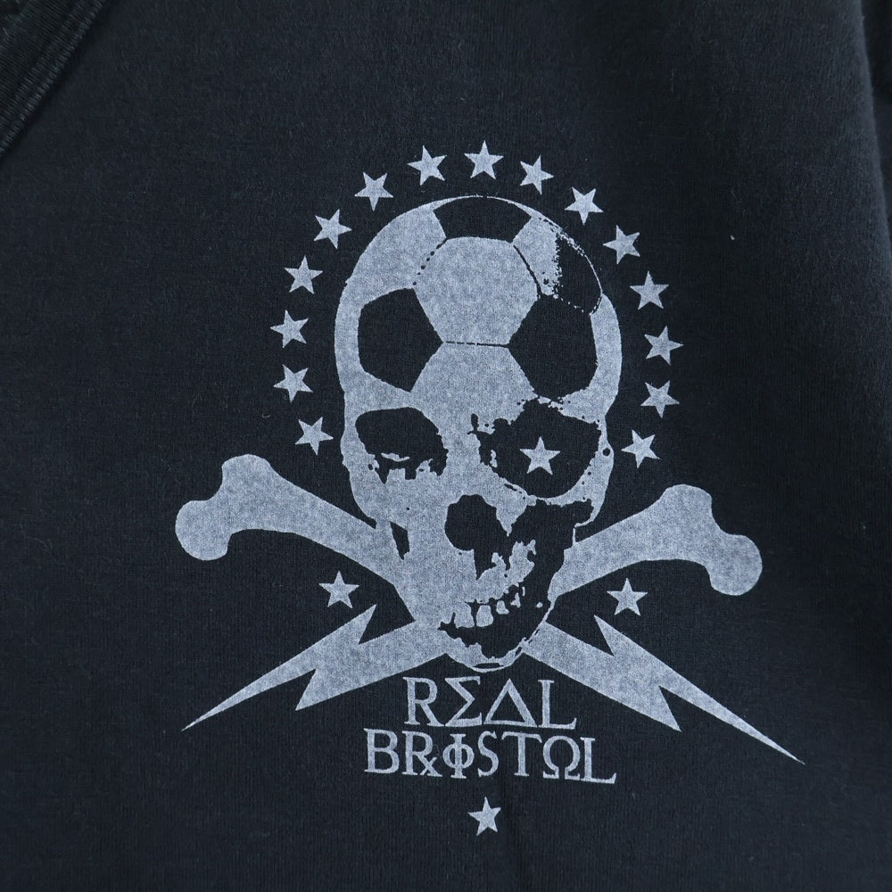 F.C.R.B./F.C.Real Bristol/FCRB(エフシーアールビー/エフシーレアルブリストル) ×NIKE ナイキ バックスウッシュロゴプリントTシャツ 半袖Vネックカットソー ブラック 319136