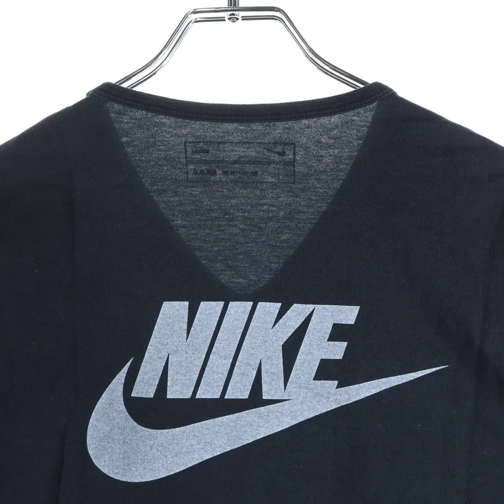 F.C.R.B./F.C.Real Bristol/FCRB(エフシーアールビー/エフシーレアルブリストル) ×NIKE ナイキ バックスウッシュロゴプリントTシャツ 半袖Vネックカットソー ブラック 319136