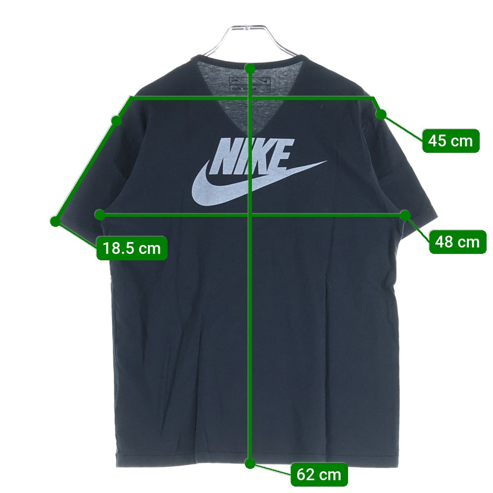 F.C.R.B./F.C.Real Bristol/FCRB(エフシーアールビー/エフシーレアルブリストル) ×NIKE ナイキ バックスウッシュロゴプリントTシャツ 半袖Vネックカットソー ブラック 319136