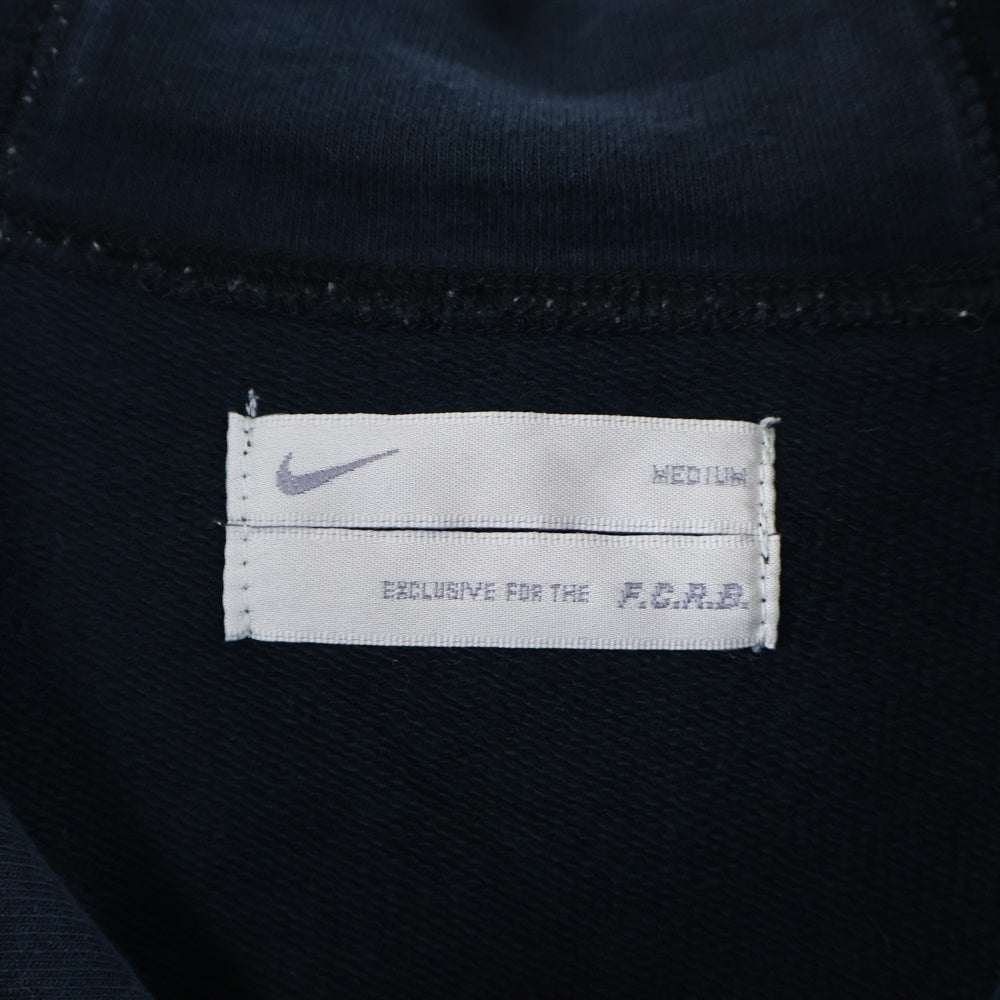 F.C.R.B./F.C.Real Bristol/FCRB(エフシーアールビー/エフシーレアルブリストル) ×NIKE ナイキ フロントロゴプリント 五分袖 プルオーバーパーカー フーディー ブラック 396346-010