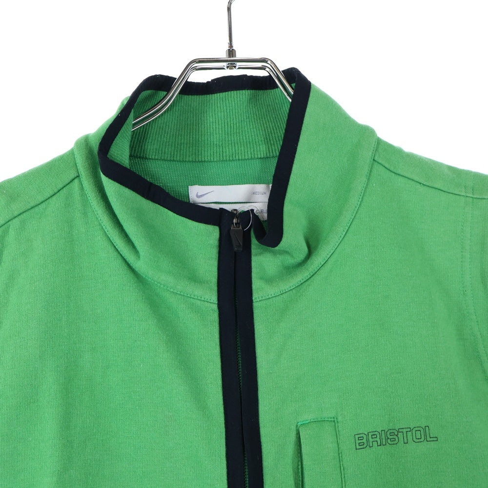 F.C.R.B./F.C.Real Bristol/FCRB(エフシーアールビー/エフシーレアルブリストル) ×NIKE ナイキ 胸ロゴ ジップアップスウェットベスト グリーン 190500