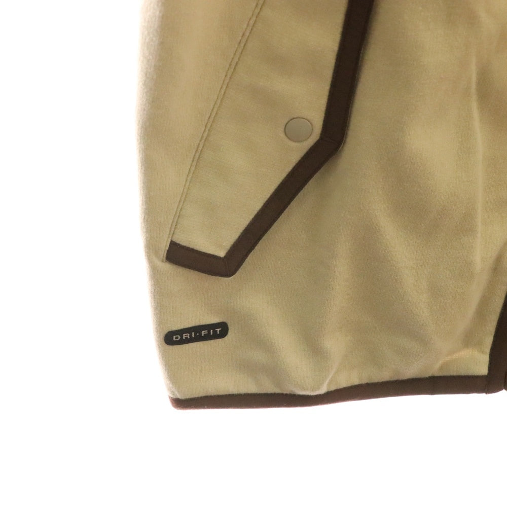 F.C.R.B./F.C.Real Bristol/FCRB(エフシーアールビー/エフシーレアルブリストル) ×NIKE ナイキ 胸ロゴ ジップアップスウェットベスト ベージュ/ブラウン 190500