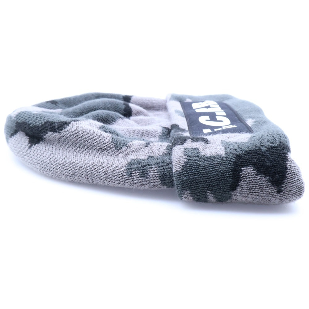 F.C.R.B./F.C.Real Bristol/FCRB(エフシーアールビー/エフシーレアルブリストル) カモフラ柄 ボックスロゴニットビーニー ニット帽 帽子 グレー FCRB-167067