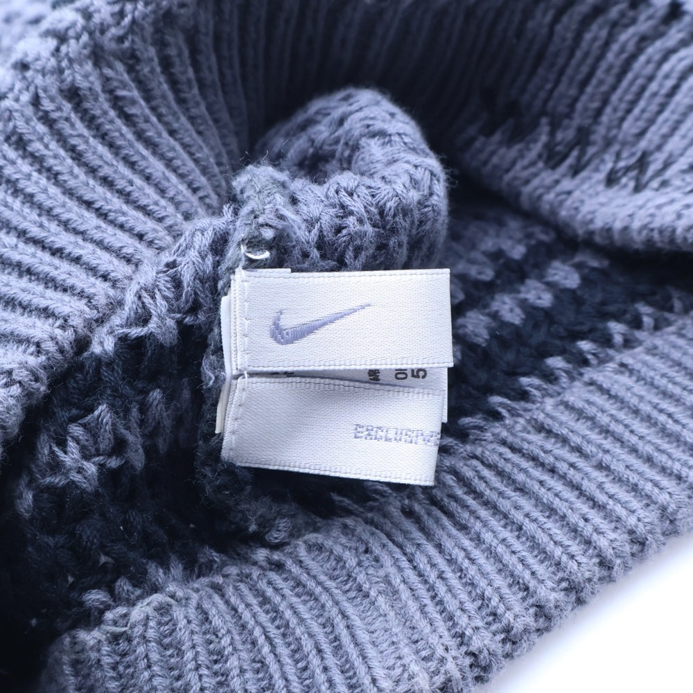 F.C.R.B./F.C.Real Bristol/FCRB(エフシーアールビー/エフシーレアルブリストル) ×NIKE ナイキ ロゴ刺繍 サマーニットビーニー ニット帽 帽子 グレー/ブラック 202705