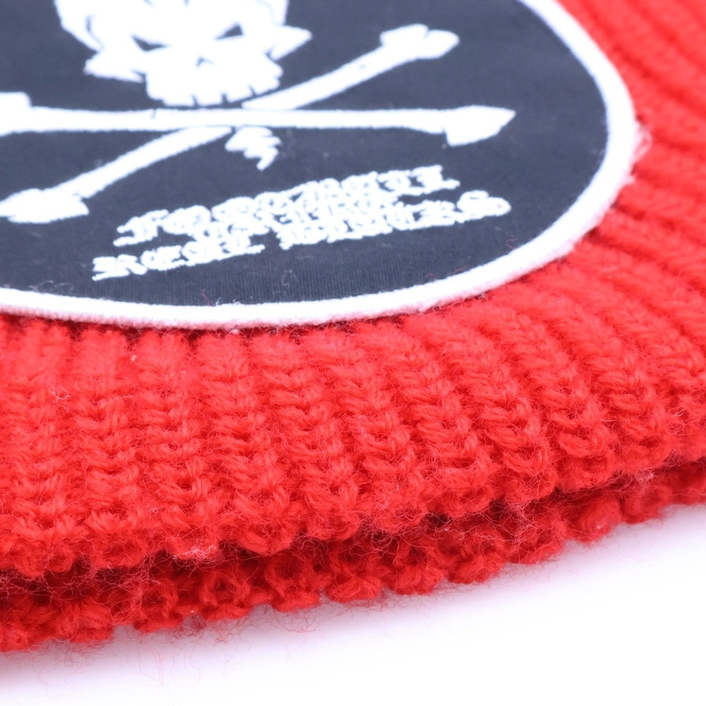 F.C.R.B./F.C.Real Bristol/FCRB(エフシーアールビー/エフシーレアルブリストル) ×NIKE ナイキ REAL BLACKS スカルワッペン刺繍 ウール混 ニットビーニー ニット帽 帽子 レッド 218244