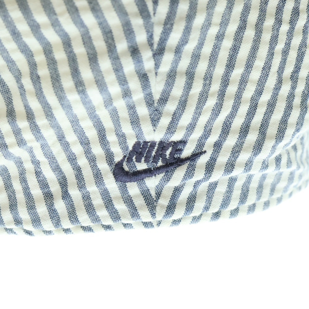 F.C.R.B./F.C.Real Bristol/FCRB(エフシーアールビー/エフシーレアルブリストル) ×NIKE ナイキ ストライプ柄 コットンハンチング帽 帽子 ホワイト/グレー 319037