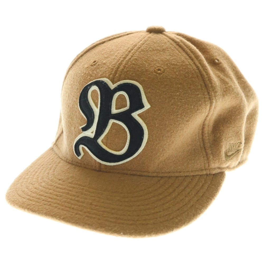 F.C.R.B./F.C.Real Bristol/FCRB(エフシーアールビー/エフシーレアルブリストル) ×NIKE ナイキ Bロゴワッペン刺繍 ウール混 6パネルキャップ 帽子 ブラウン 378433
