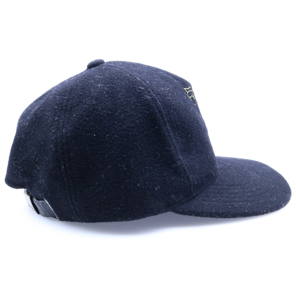 F.C.R.B./F.C.Real Bristol/FCRB(エフシーアールビー/エフシーレアルブリストル) ×NIKE ナイキ REAL BLACKS刺繍 ウール混 6パネルキャップ 帽子 ブラック 595267