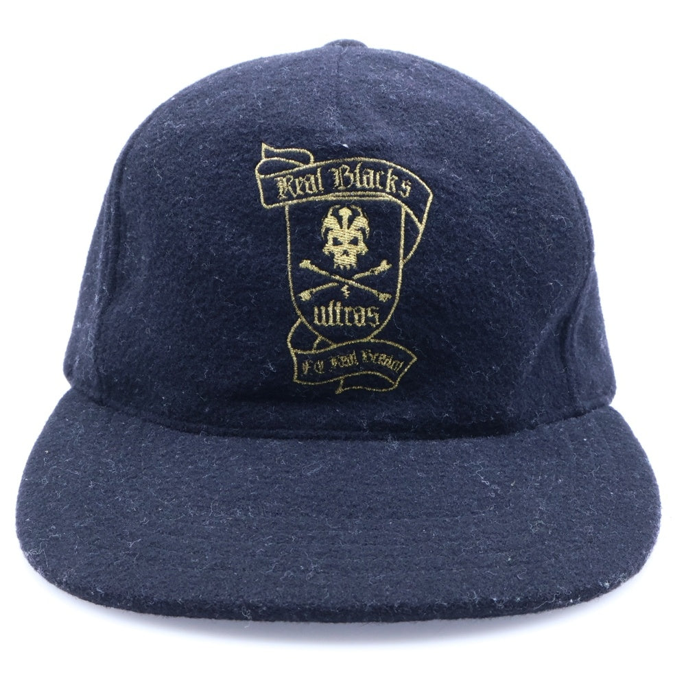 F.C.R.B./F.C.Real Bristol/FCRB(エフシーアールビー/エフシーレアルブリストル) ×NIKE ナイキ REAL BLACKS刺繍 ウール混 6パネルキャップ 帽子 ブラック 595267