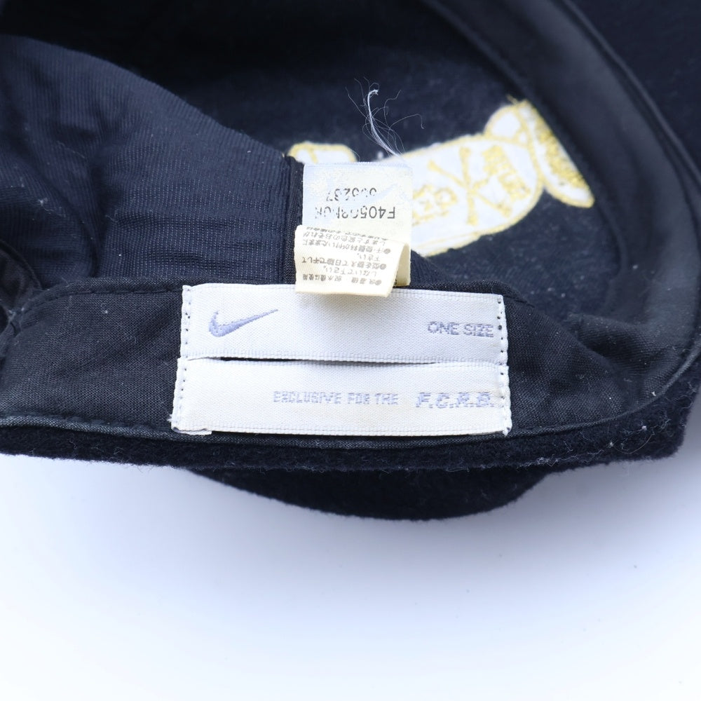 F.C.R.B./F.C.Real Bristol/FCRB(エフシーアールビー/エフシーレアルブリストル) ×NIKE ナイキ REAL BLACKS刺繍 ウール混 6パネルキャップ 帽子 ブラック 595267