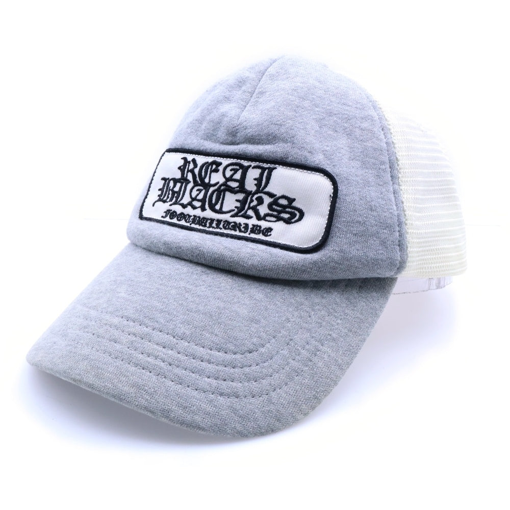 F.C.R.B./F.C.Real Bristol/FCRB(エフシーアールビー/エフシーレアルブリストル) ×NIKE ナイキ REAL BLACKSワッペン刺繍 6パネルメッシュキャップ 帽子 グレー/ホワイト