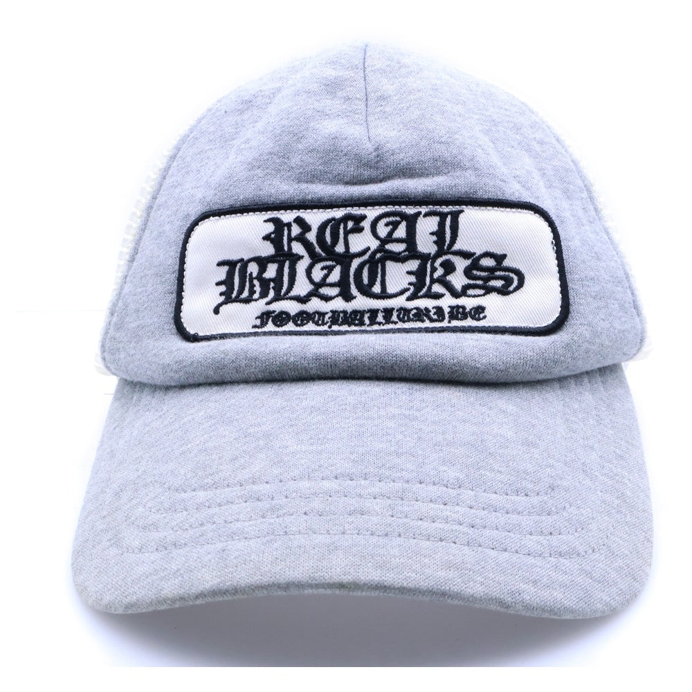 F.C.R.B./F.C.Real Bristol/FCRB(エフシーアールビー/エフシーレアルブリストル) ×NIKE ナイキ REAL BLACKSワッペン刺繍 6パネルメッシュキャップ 帽子 グレー/ホワイト