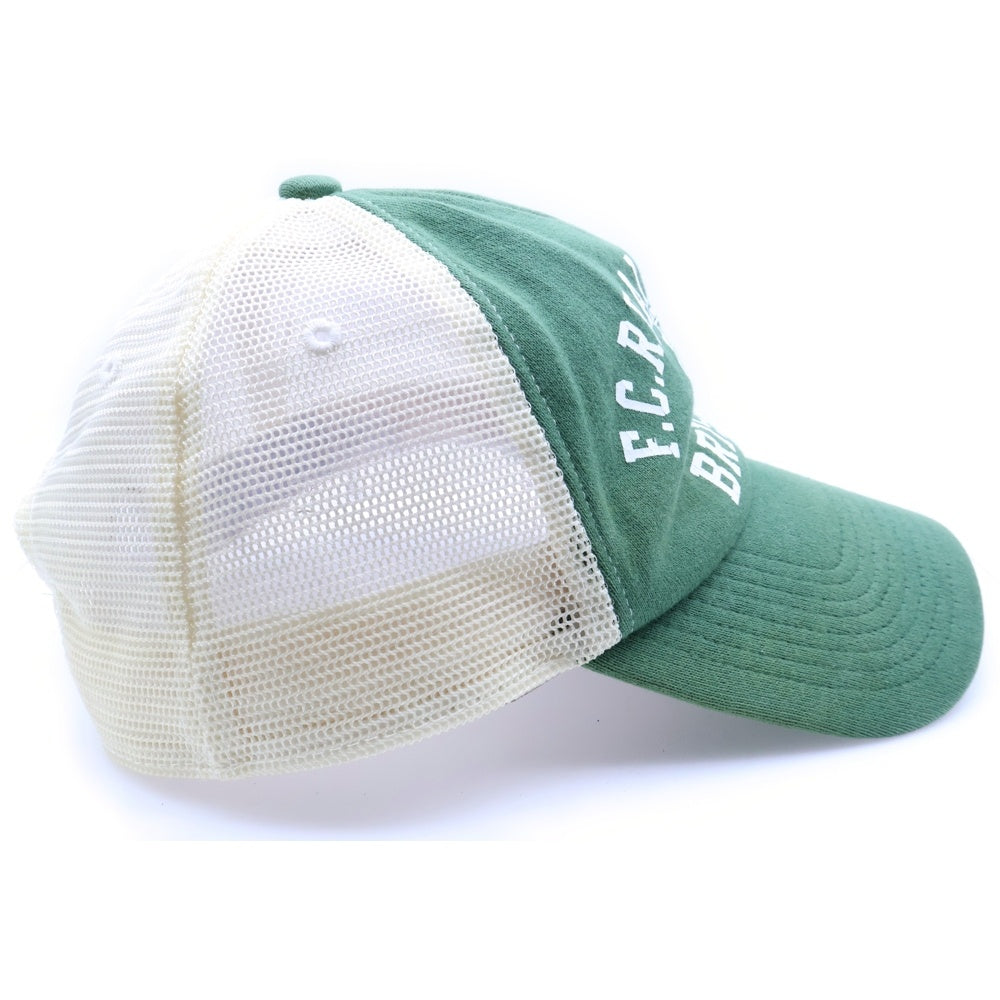 F.C.R.B./F.C.Real Bristol/FCRB(エフシーアールビー/エフシーレアルブリストル) ×NIKE ナイキ カレッジロゴプリント コットンメッシュキャップ 帽子 グリーン/ホワイト 319036