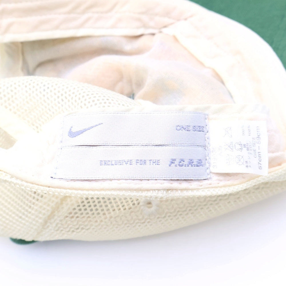 F.C.R.B./F.C.Real Bristol/FCRB(エフシーアールビー/エフシーレアルブリストル) ×NIKE ナイキ カレッジロゴプリント コットンメッシュキャップ 帽子 グリーン/ホワイト 319036