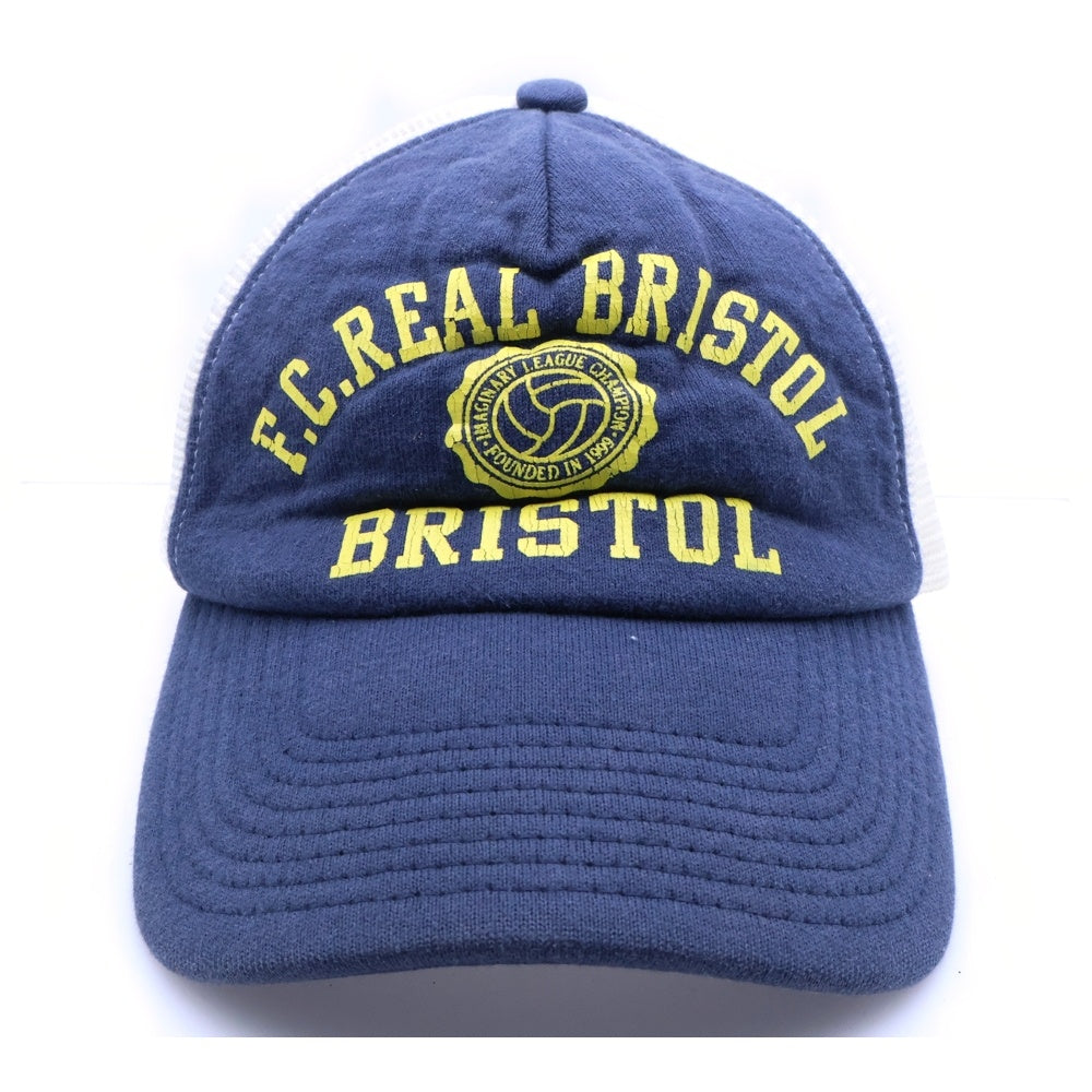F.C.R.B./F.C.Real Bristol/FCRB(エフシーアールビー/エフシーレアルブリストル) ×NIKE ナイキ カレッジロゴプリント コットンメッシュキャップ 帽子 ネイビー/ホワイト 319036