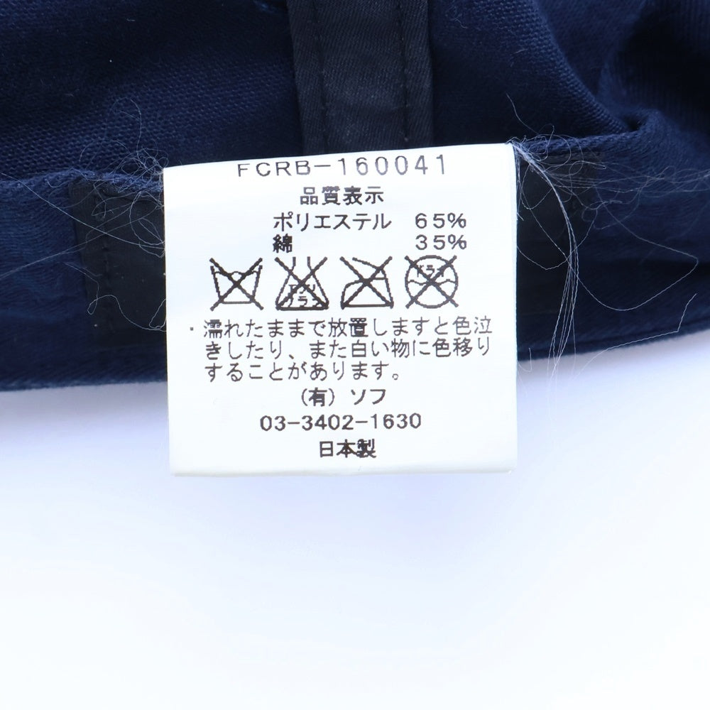 F.C.R.B./F.C.Real Bristol/FCRB(エフシーアールビー/エフシーレアルブリストル) フロントロゴ刺繍 6パネル ベースボールキャップ 帽子 ネイビー FCRB-160041