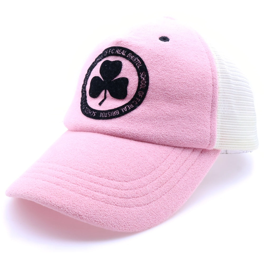 F.C.R.B./F.C.Real Bristol/FCRB(エフシーアールビー/エフシーレアルブリストル) ×NIKE ナイキ フロッキークローバー パイルメッシュキャップ 帽子 ピンク/ホワイト 596110