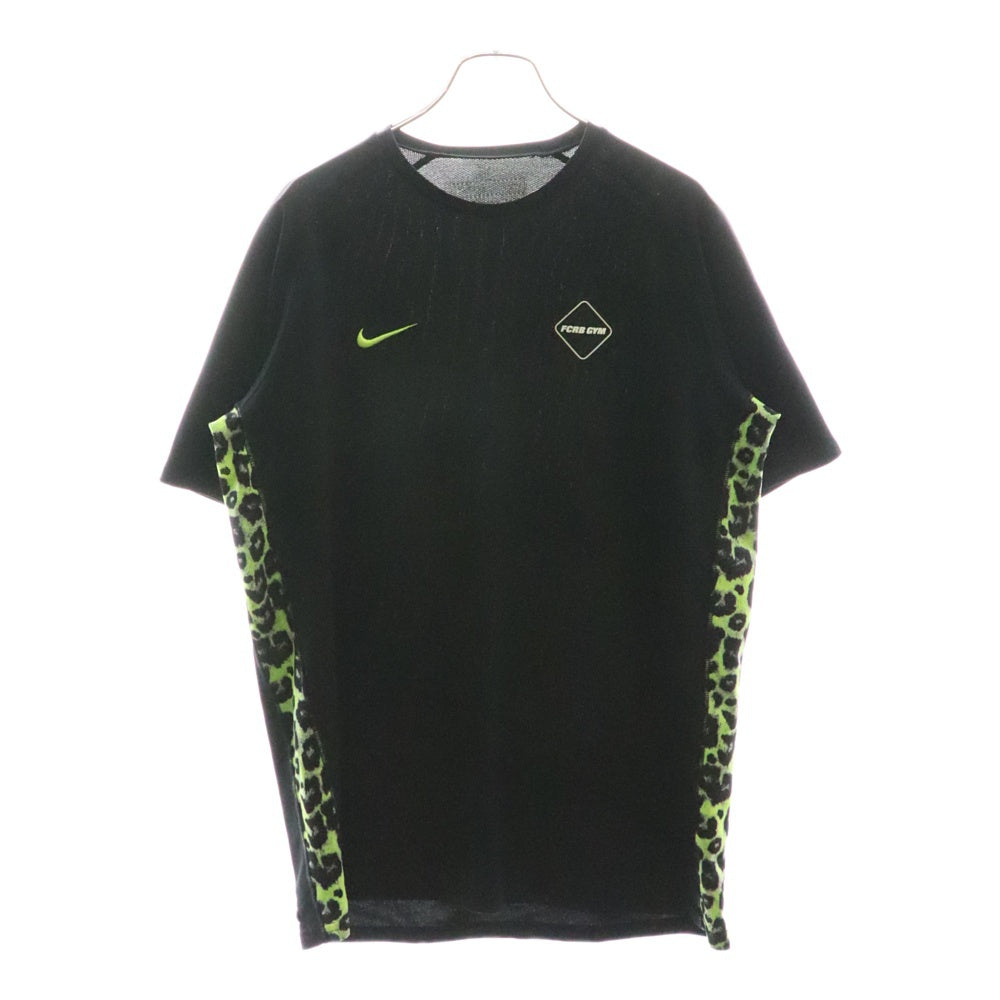 F.C.R.B./F.C.Real Bristol/FCRB(エフシーアールビー/エフシーレアルブリストル) ×NIKE ナイキ FCRB GYM サイド総柄Tシャツ 半袖クルーネックカットソー ブラック 577348
