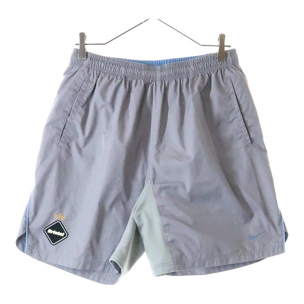 F.C.R.B./F.C.Real Bristol/FCRB(エフシーアールビー/エフシーレアルブリストル) ×NIKE ナイキ ラバーロゴ ハーフパンツ ショーツ グレー/ブルー 190507