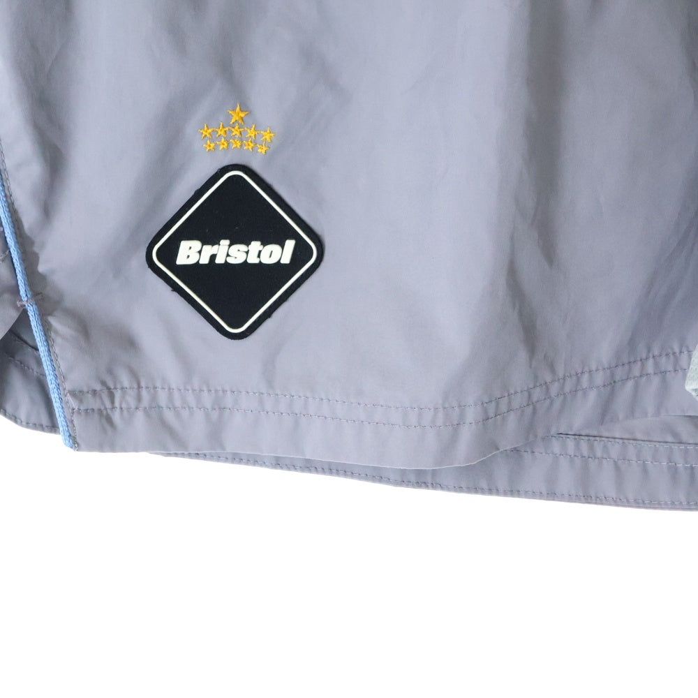 F.C.R.B./F.C.Real Bristol/FCRB(エフシーアールビー/エフシーレアルブリストル) ×NIKE ナイキ ラバーロゴ ハーフパンツ ショーツ グレー/ブルー 190507