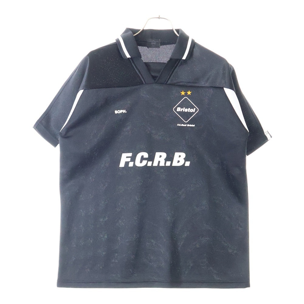 F.C.R.B./F.C.Real Bristol/FCRB(エフシーアールビー/エフシーレアルブリストル) ×NIKE ナイキ フロントロゴプリント 半袖ゲームシャツ ブラック