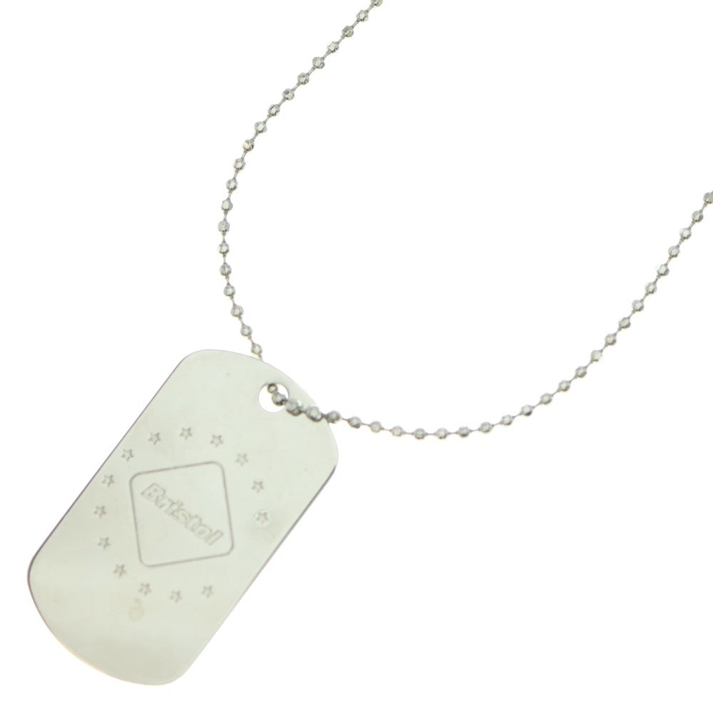 F.C.R.B./F.C.Real Bristol/FCRB(エフシーアールビー/エフシーレアルブリストル) ロゴデザイン ドックタグ ボールチェーン ネックレス シルバー/ブラック