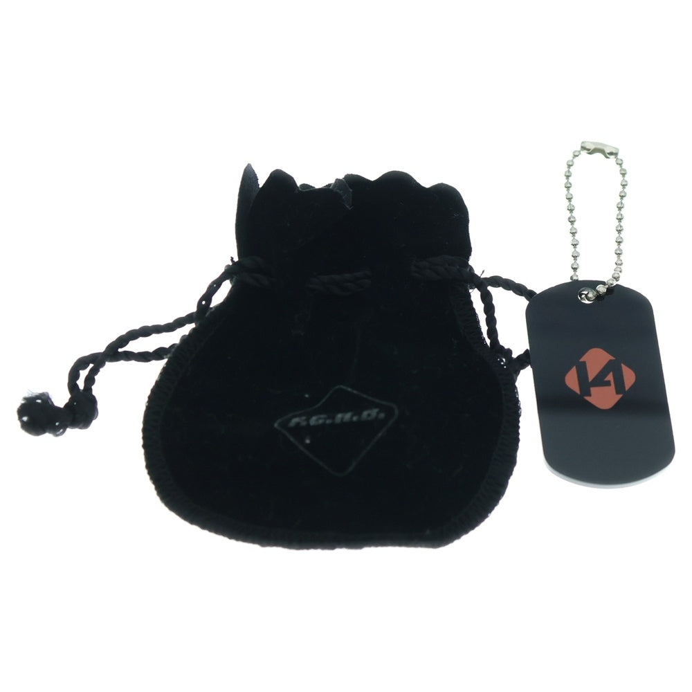 F.C.R.B./F.C.Real Bristol/FCRB(エフシーアールビー/エフシーレアルブリストル) ロゴデザイン ドックタグ ボールチェーン ネックレス シルバー/ブラック