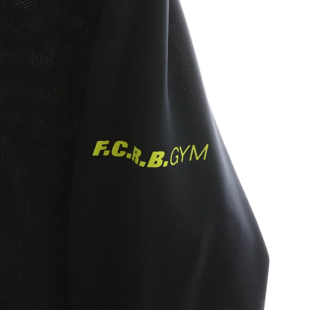 F.C.R.B./F.C.Real Bristol/FCRB(エフシーアールビー/エフシーレアルブリストル) ×NIKE ナイキ スウッシュ ロゴデザイン ハーフジップ 長袖カットソー ブルー 378421