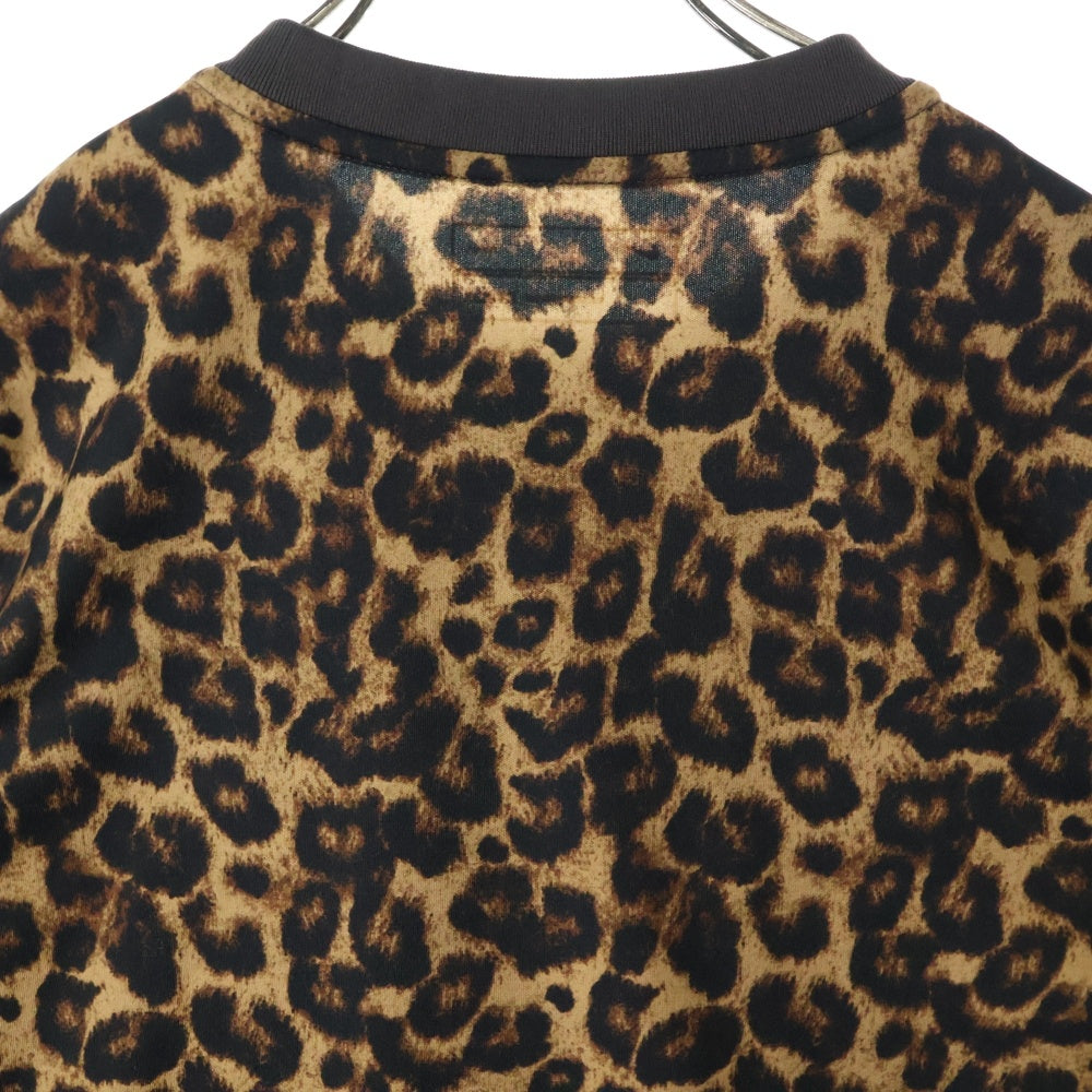 F.C.R.B./F.C.Real Bristol/FCRB(エフシーアールビー/エフシーレアルブリストル) ×NIKE ナイキ ラバーロゴパッチ レオパード 半袖カットソー Tシャツ ブラウン 396363