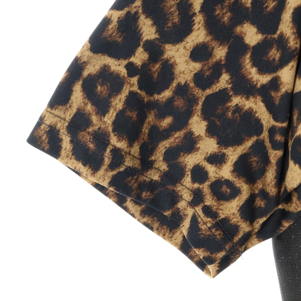 F.C.R.B./F.C.Real Bristol/FCRB(エフシーアールビー/エフシーレアルブリストル) ×NIKE ナイキ ラバーロゴパッチ レオパード 半袖カットソー Tシャツ ブラウン 396363