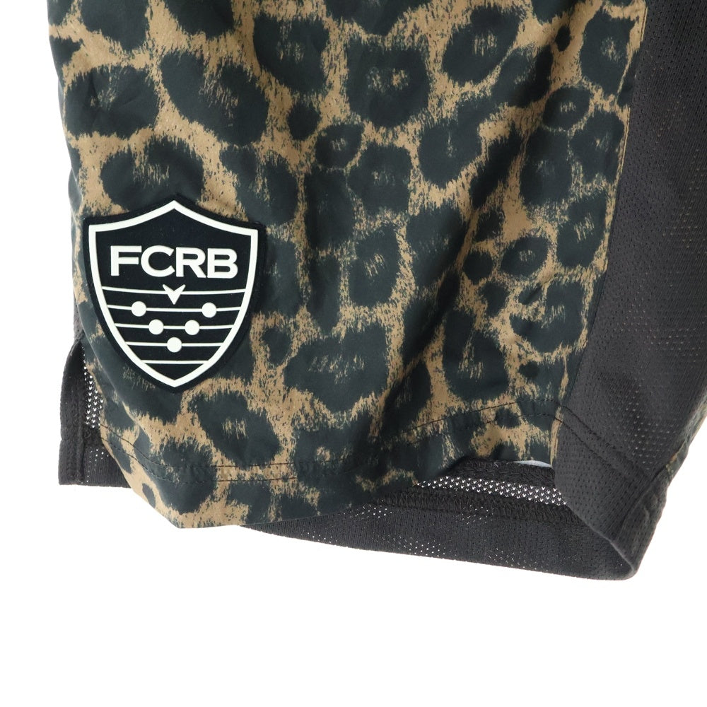 F.C.R.B./F.C.Real Bristol/FCRB(エフシーアールビー/エフシーレアルブリストル) ×NIKE ナイキ ラバーロゴパッチ レオパード ハーフパンツ ショーツ ブラウン 396361