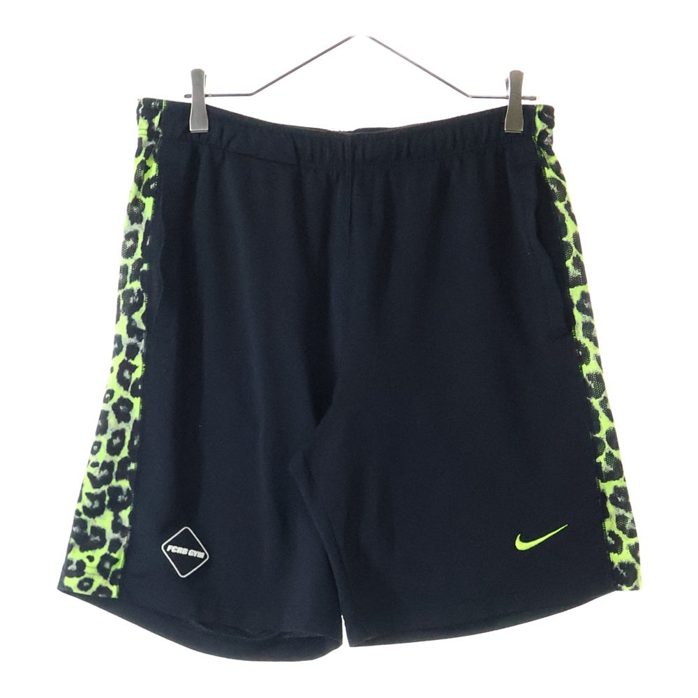 F.C.R.B./F.C.Real Bristol/FCRB(エフシーアールビー/エフシーレアルブリストル) × NIKE ナイキ ロゴプリント レオパード 切替 ショーツ ハーフパンツ ブラック 57738‐012