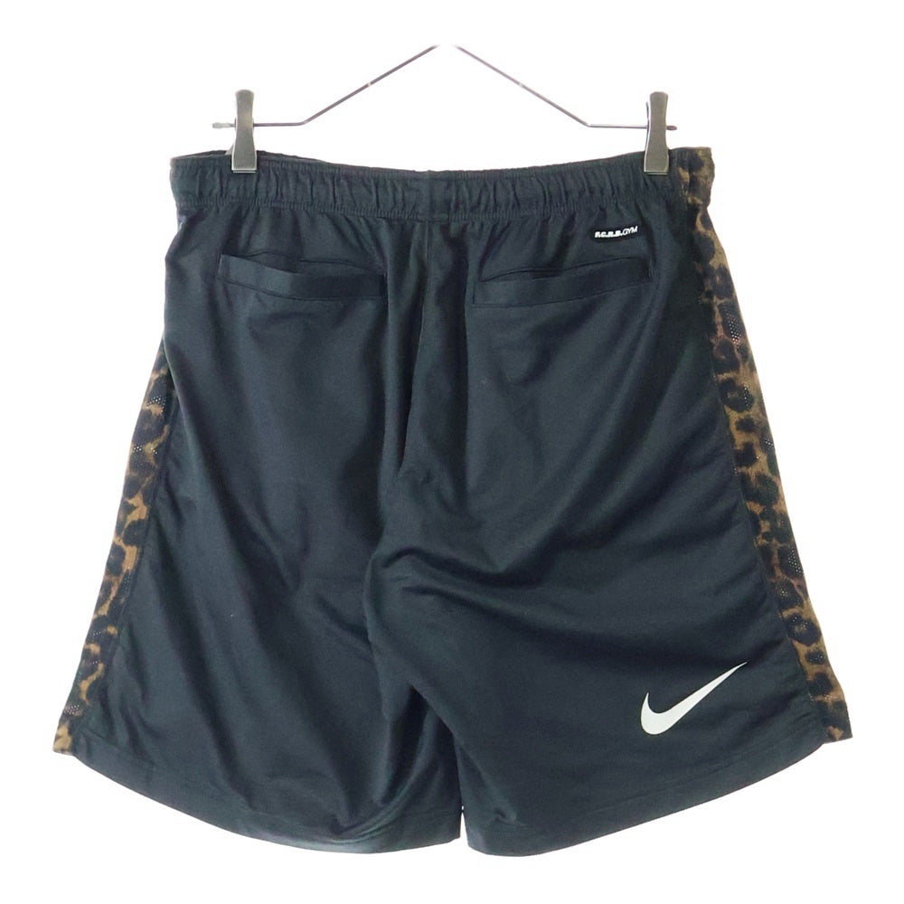 F.C.R.B./F.C.Real Bristol/FCRB(エフシーアールビー/エフシーレアルブリストル) × NIKE ナイキ ロゴプリント レオパード 切替 ショーツ ハーフパンツ グレー 640470‐030