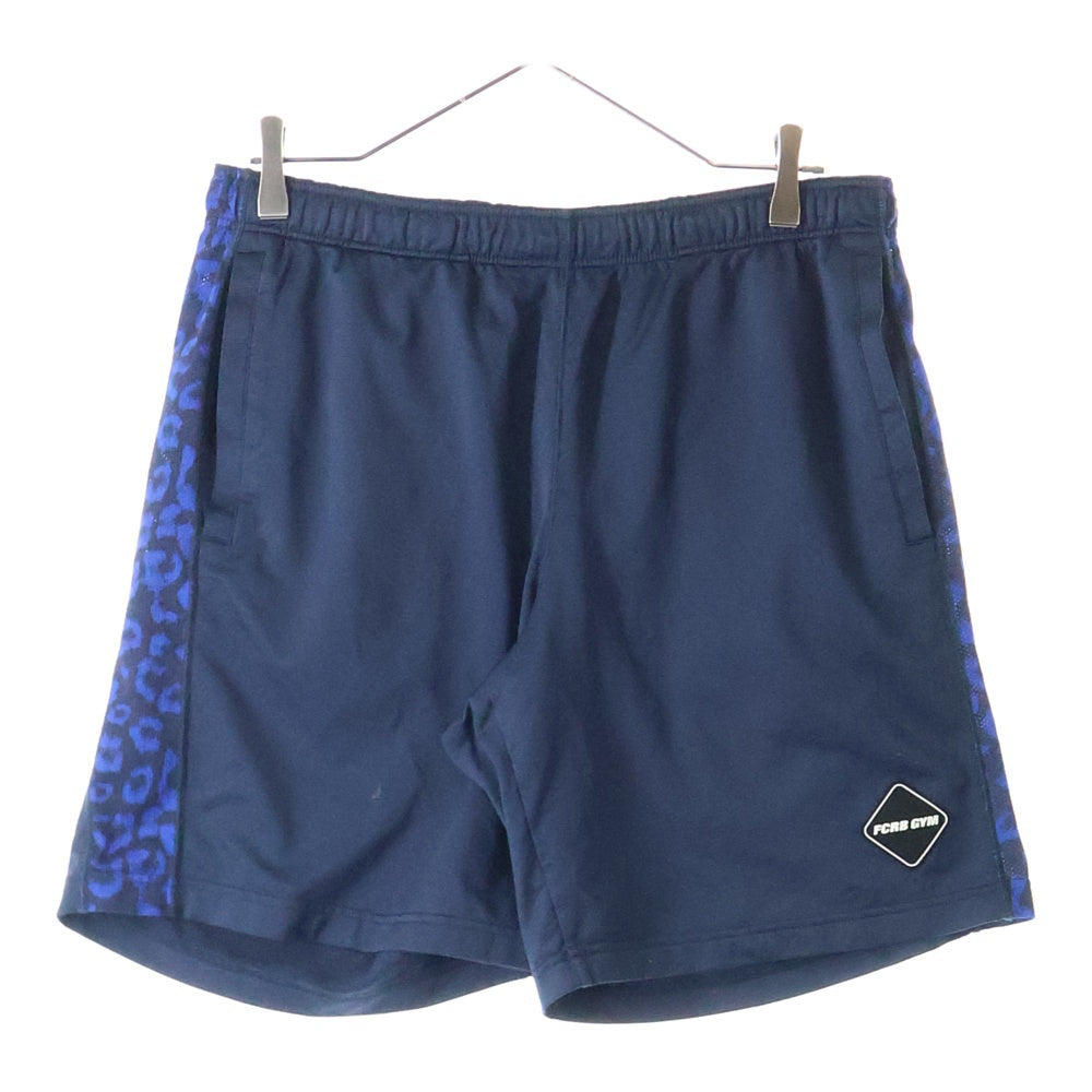 F.C.R.B./F.C.Real Bristol/FCRB(エフシーアールビー/エフシーレアルブリストル) × NIKE ナイキ ロゴプリント レオパード 切替 ショーツ ハーフパンツ ネイビー/ブルー 640470-410