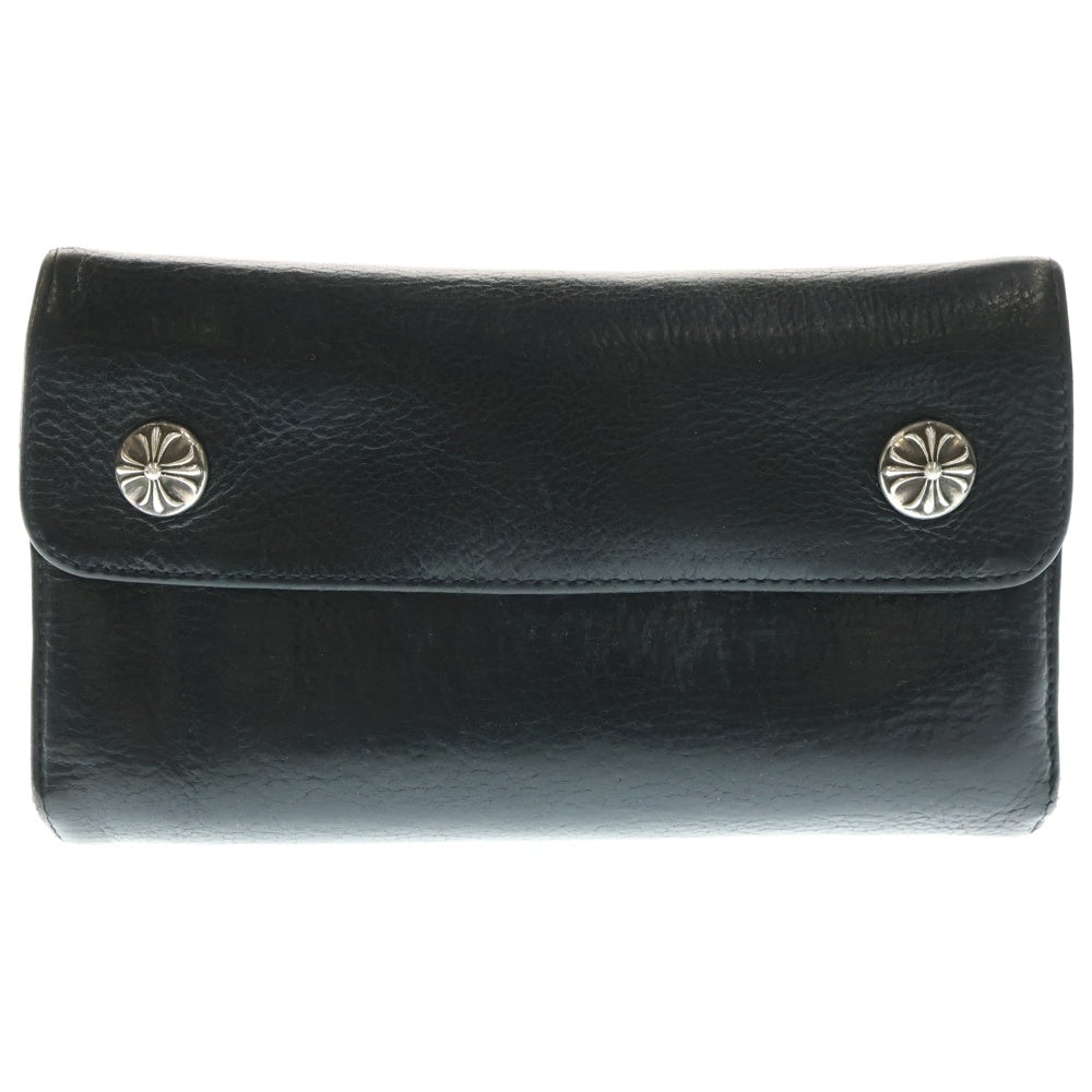 CHROME HEARTS(クロムハーツ) WAVE ウェーブ レザーウォレット 財布 ブラック BCA374