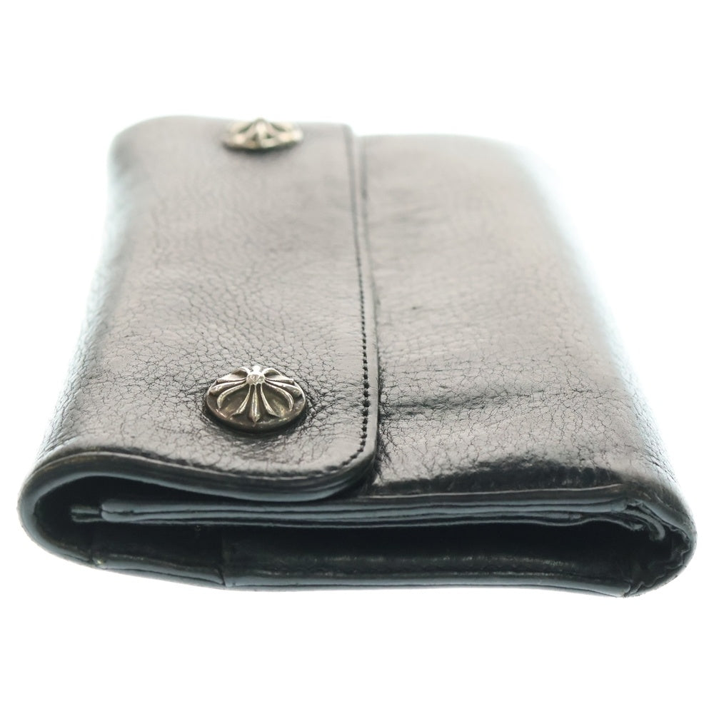 CHROME HEARTS(クロムハーツ) WAVE ウェーブ レザーウォレット 財布 ブラック BCA374