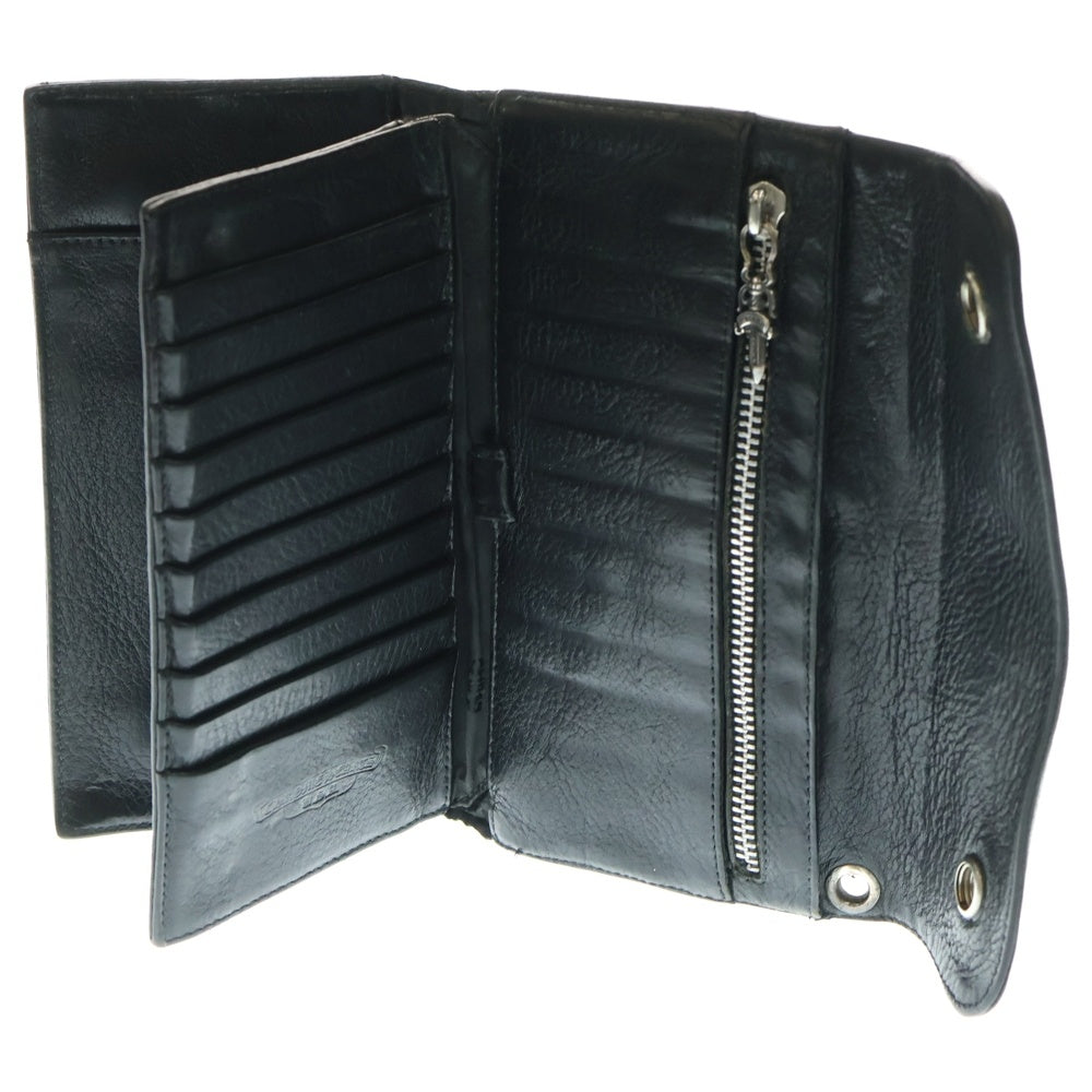 CHROME HEARTS(クロムハーツ) WAVE ウェーブ レザーウォレット 財布 ブラック BCA374